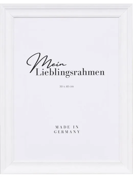 Vintage Bilderrahmen Holz Isabella in Weiß, Frontansicht