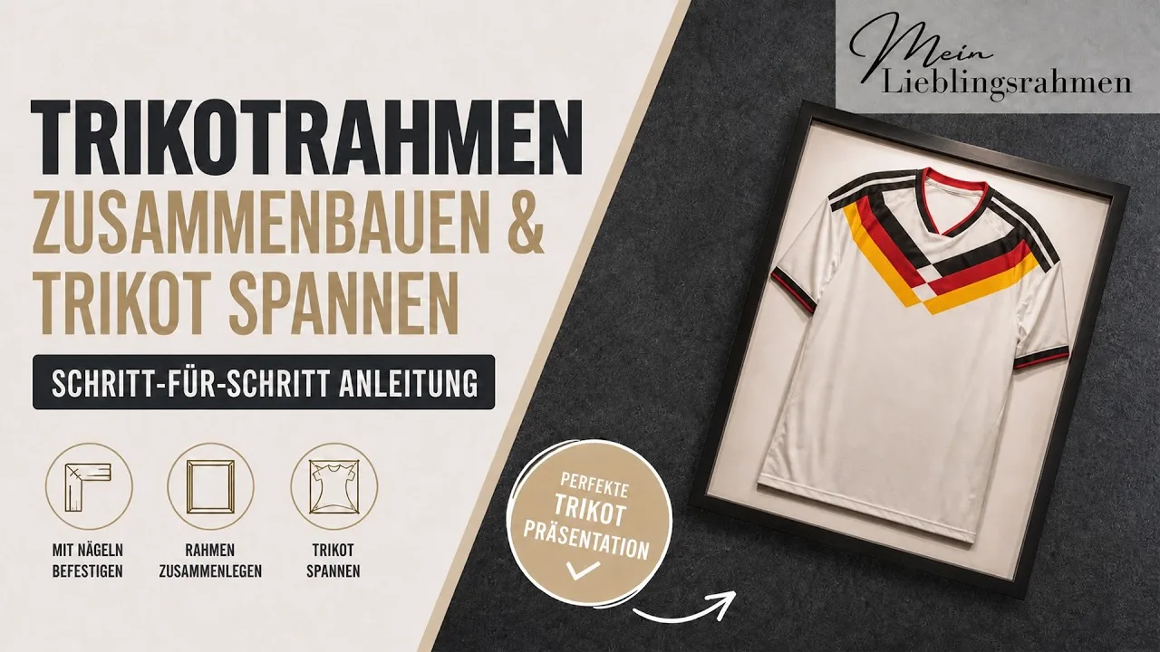 Standbild aus der Video-Anleitung: Trikotrahmen zusammenbauen und Trikot spannen