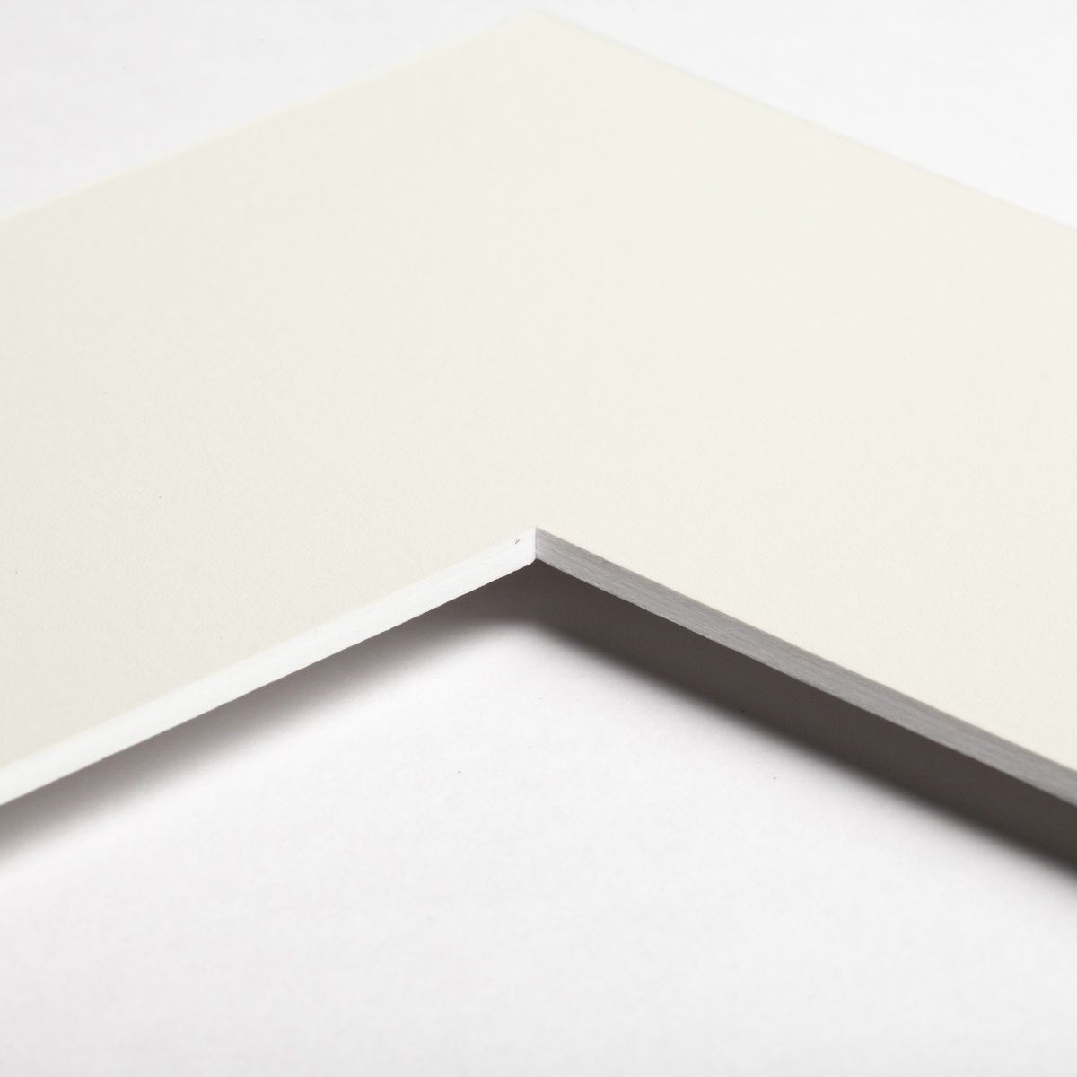 Zubehör Passepartout, Farbe ivory - Ecke Ecke eines Passepartouts in der Farbe ivory