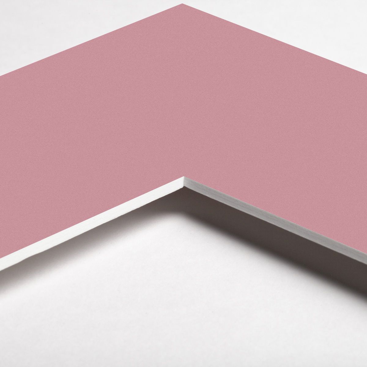 Zubehör Passepartout, Farbe rose - Ecke Ecke eines Passepartouts in der Farbe rose