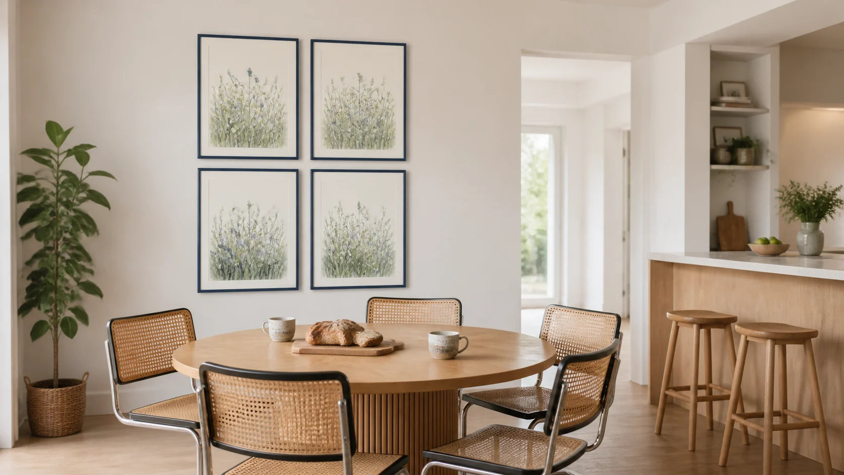 Bilderrahmen Holz Ava Blau im Wohnraum