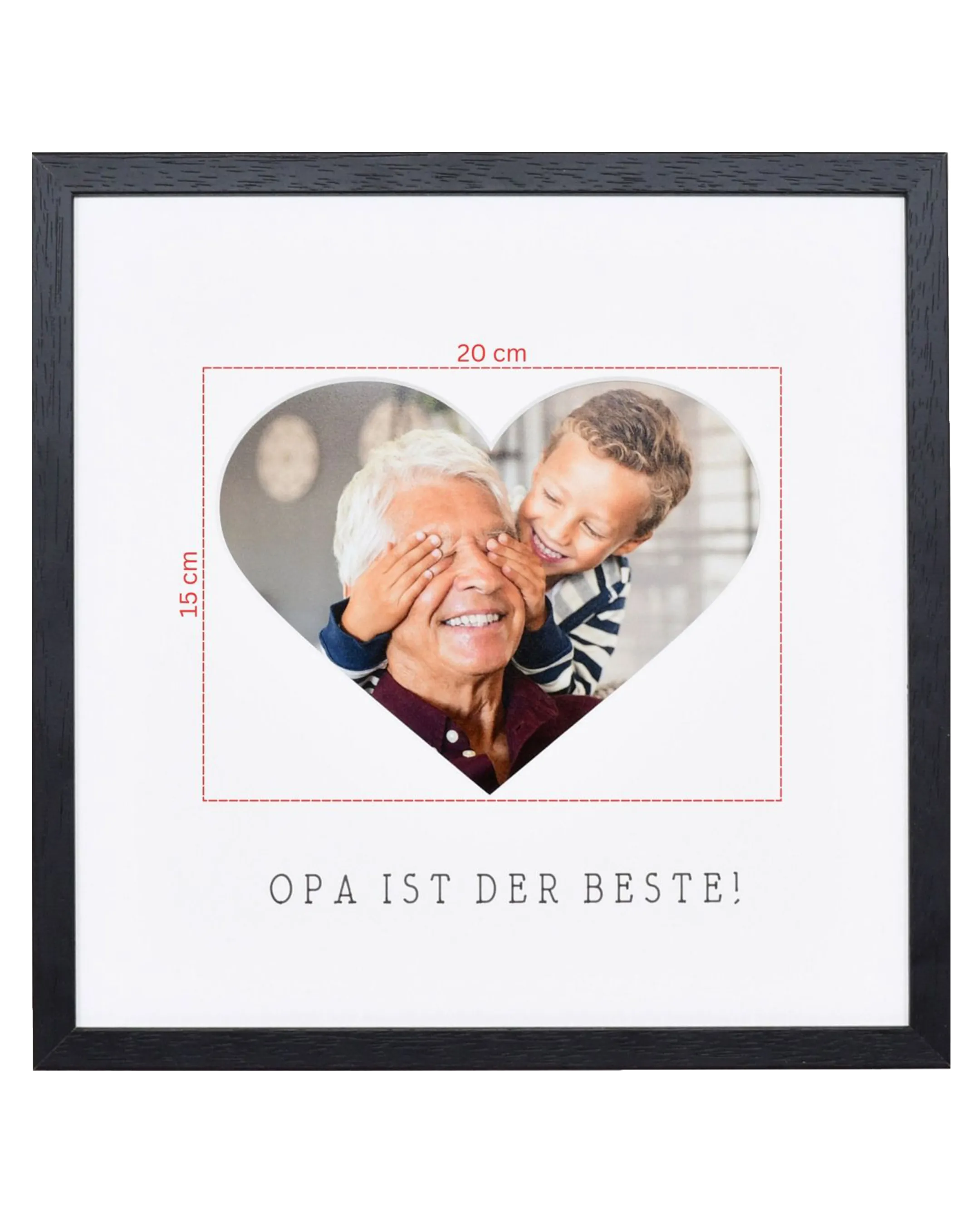 Bilderrahmen Herz "Opa" 30x30cm