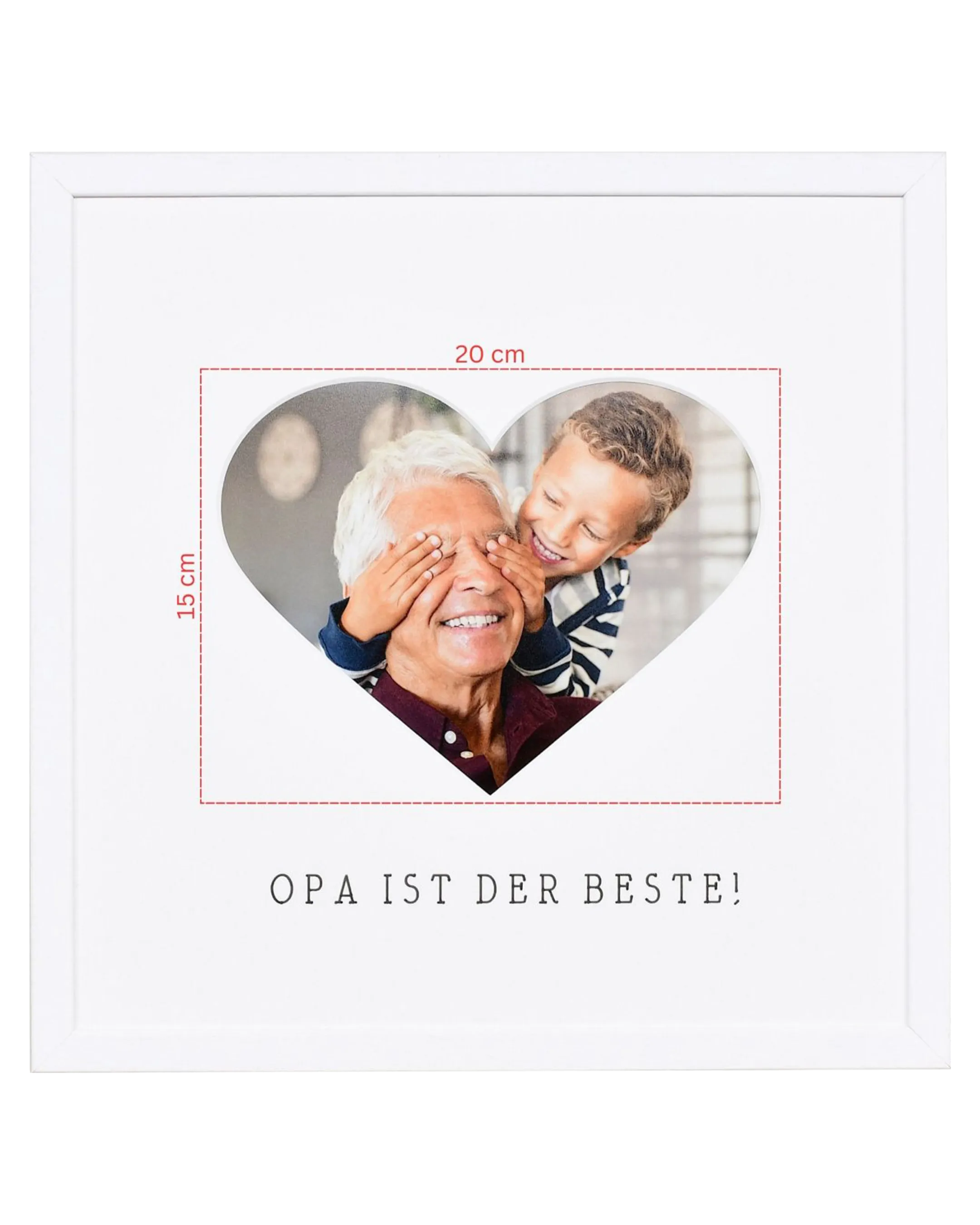 Bilderrahmen Herz "Opa" 30x30cm