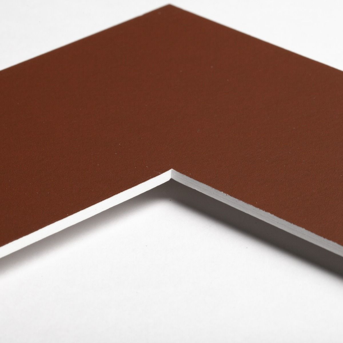 Zubehör Passepartout, Farbe maroon - Ecke Ecke eines Passepartouts in der Farbe maroon