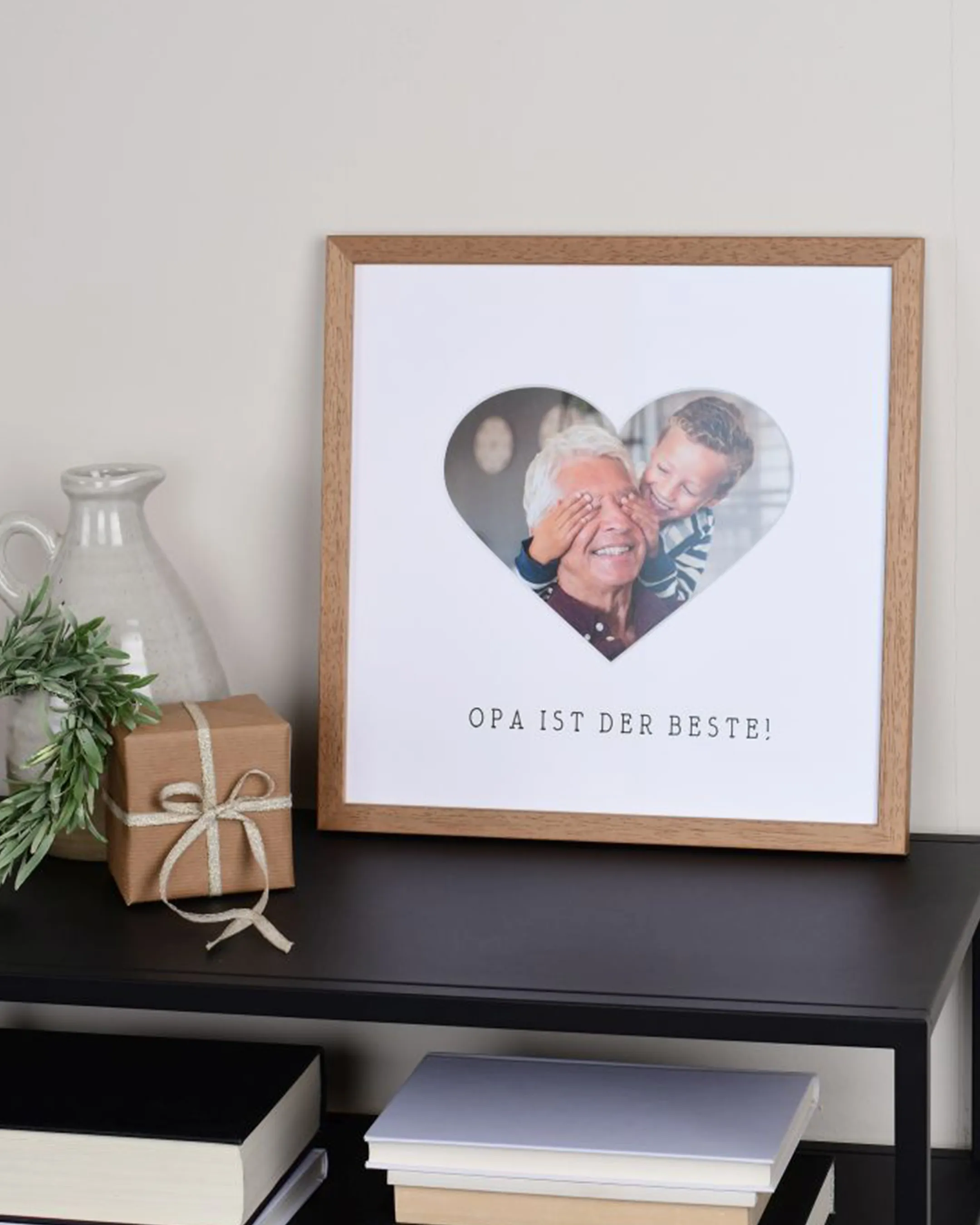 Bilderrahmen Herz "Opa" 30x30cm