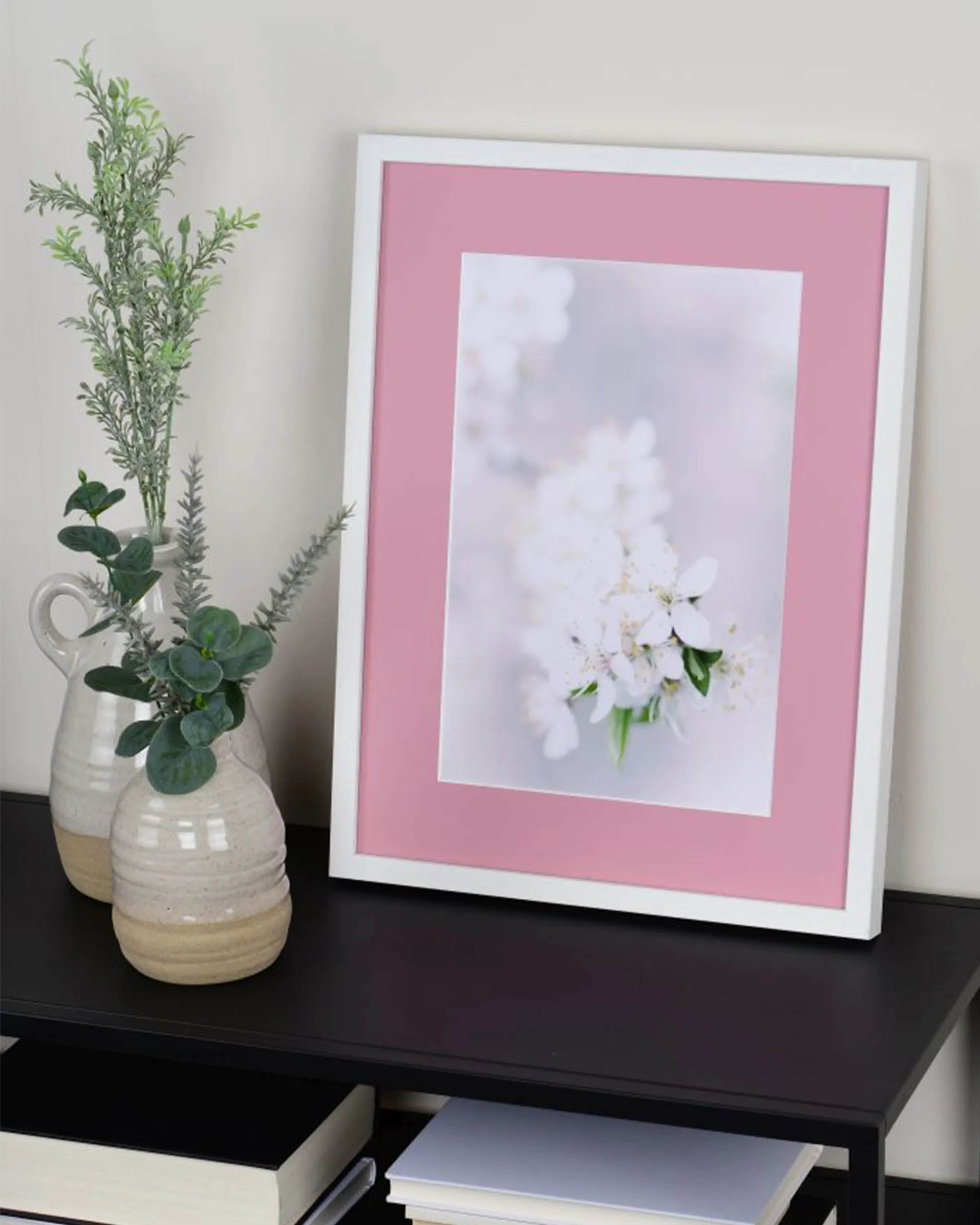 Passepartouts Rose 13 im Wohnraum