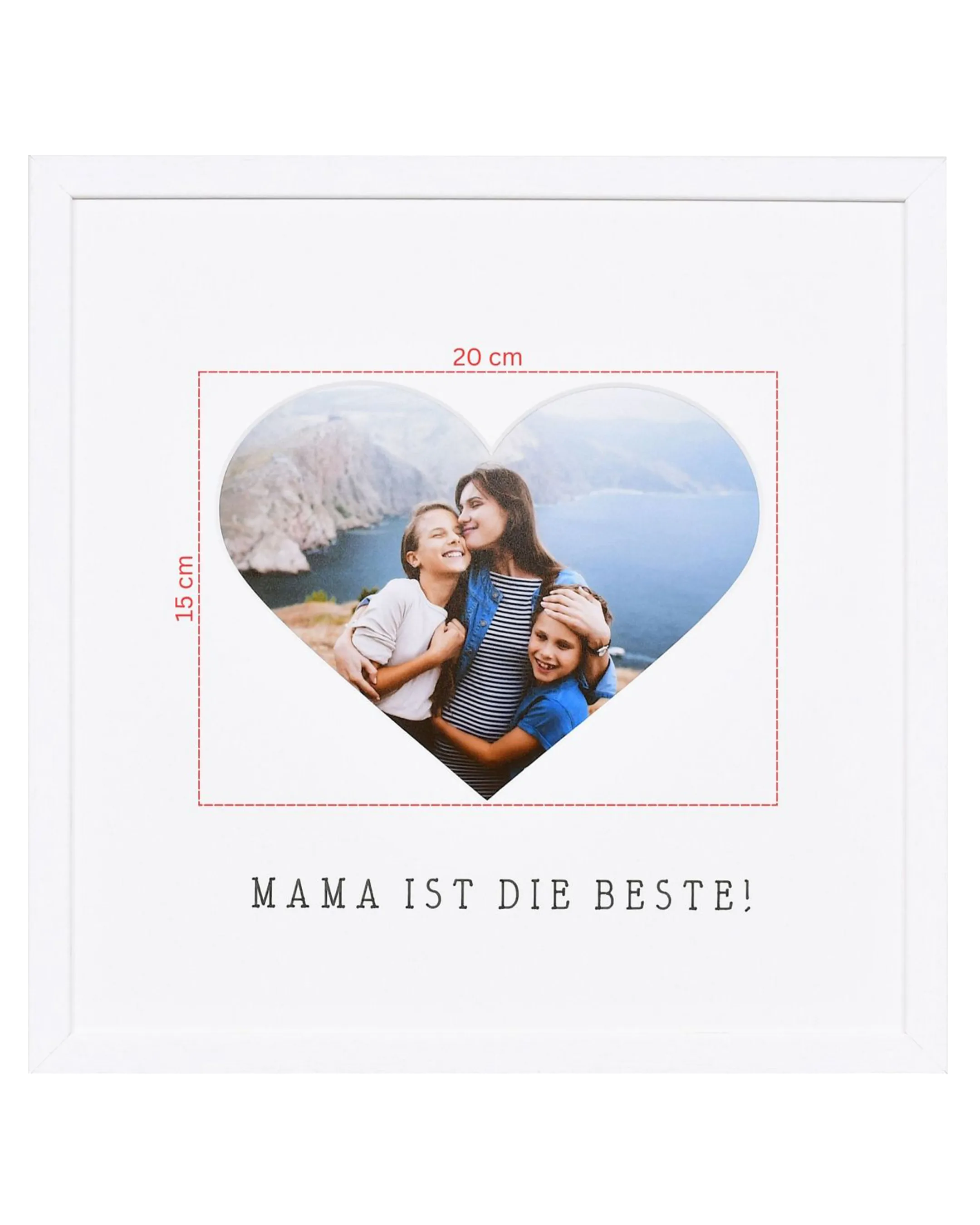 Bilderrahmen Herz "Mama" 30x30cm