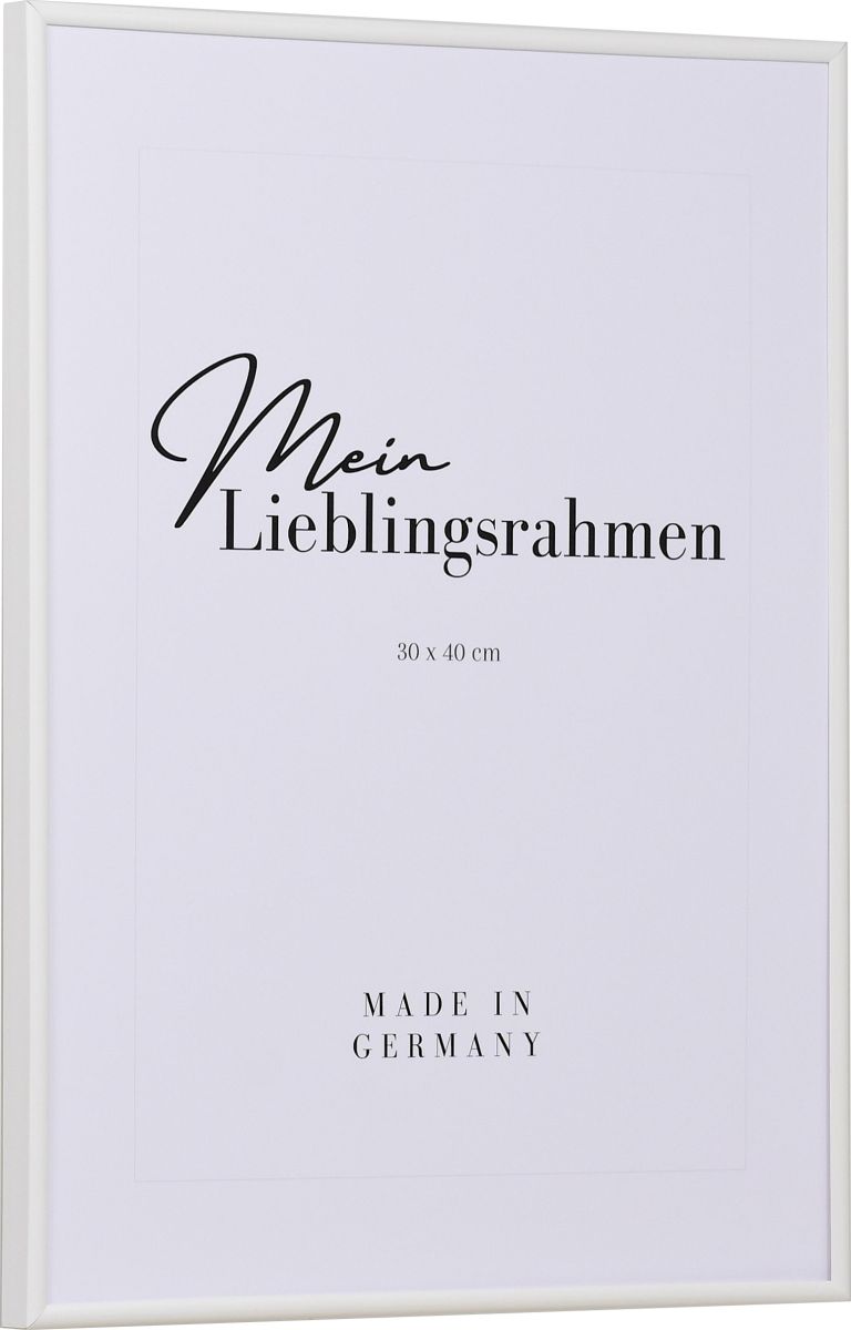 Kunststoff-Profil ART, weiss - Seitenansicht Seitenansicht eines weissen, schmalen Kunststoffrahmens mit Halbrundprofil