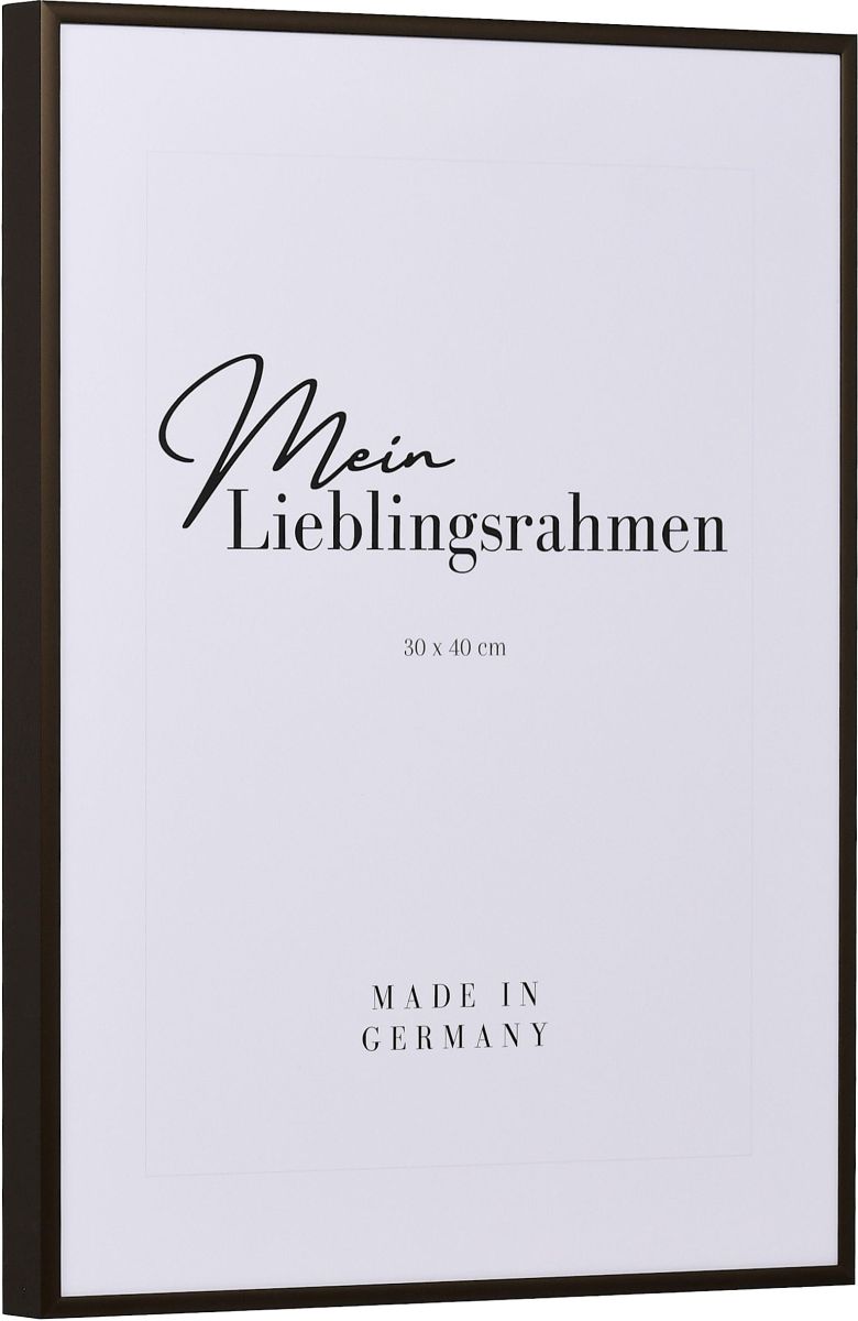 Aluminium-Profil Quadro, bronze - Seitenansicht Seitenansicht eines bronzefarbenen, sehr formstabilen Aluminiumrahmens mit patentiertem Eckverbindersystem