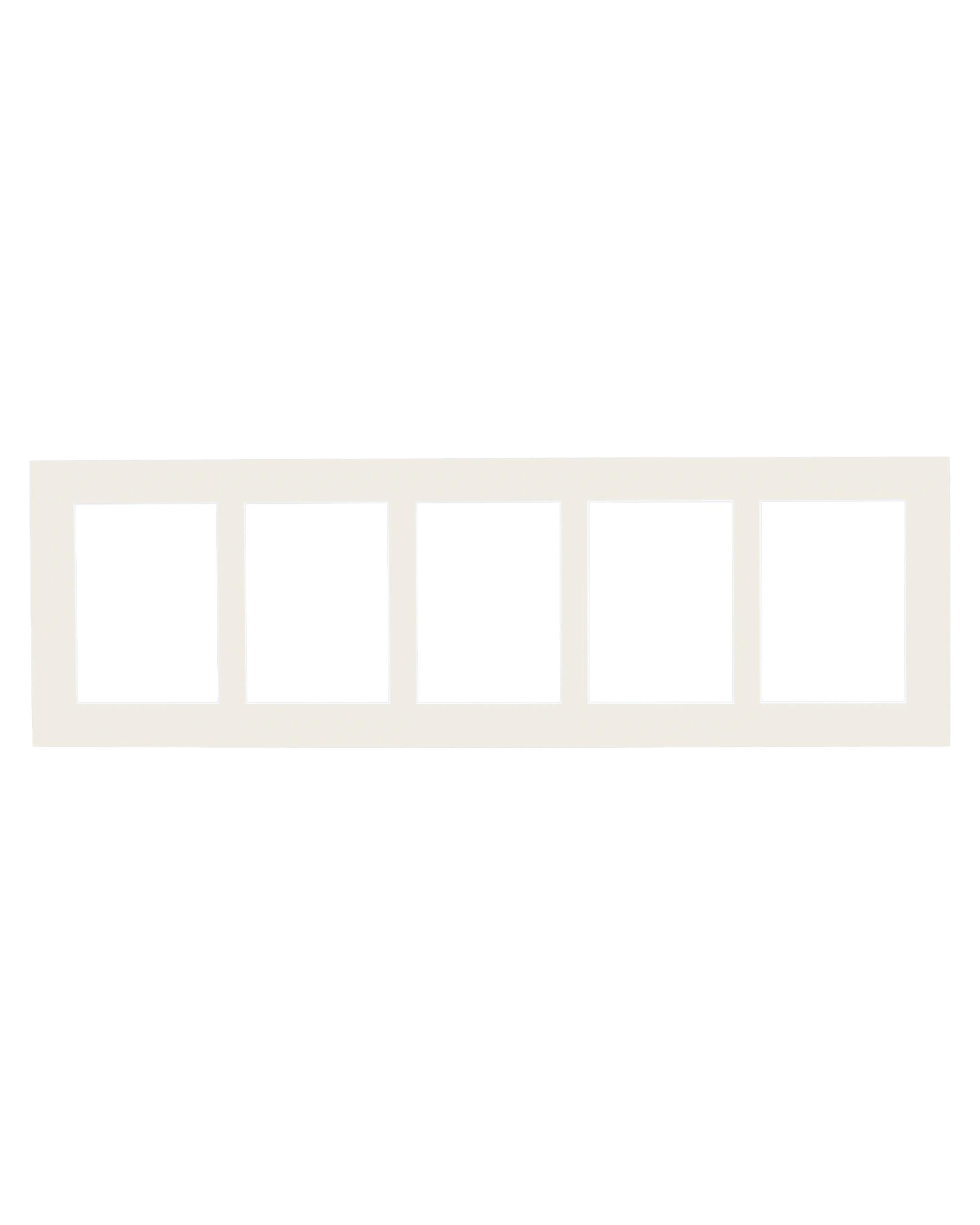 Passepartoutcollage Fleur 25x80 cm Ivory 10 – Frontansicht