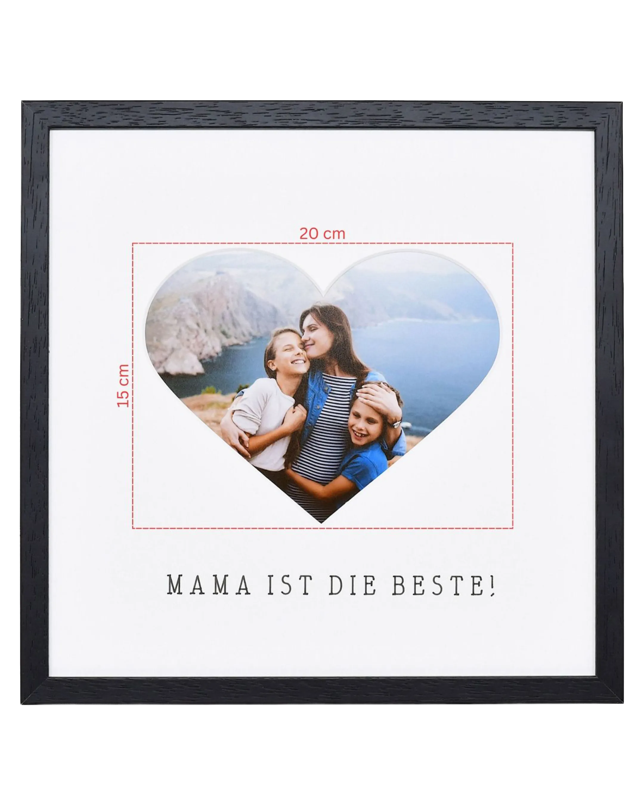 Bilderrahmen Herz "Mama" 30x30cm
