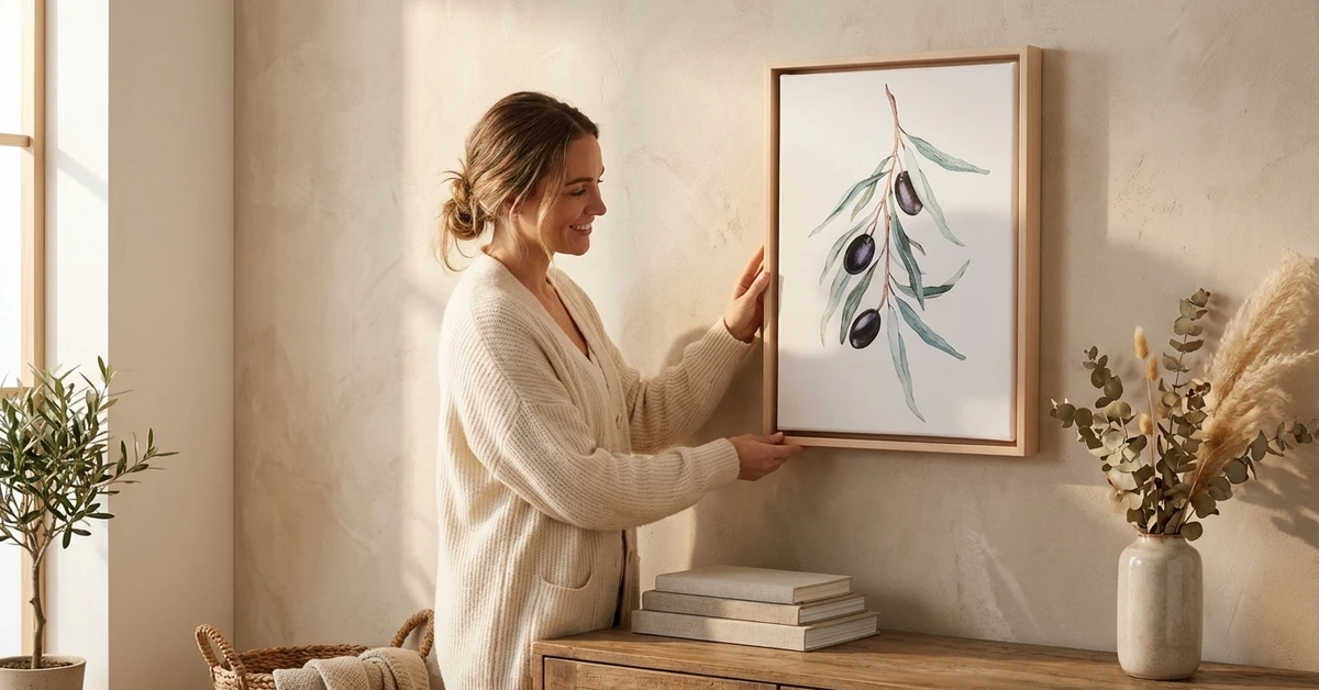 Schattenfugenrahmen Janina im Wohnzimmer