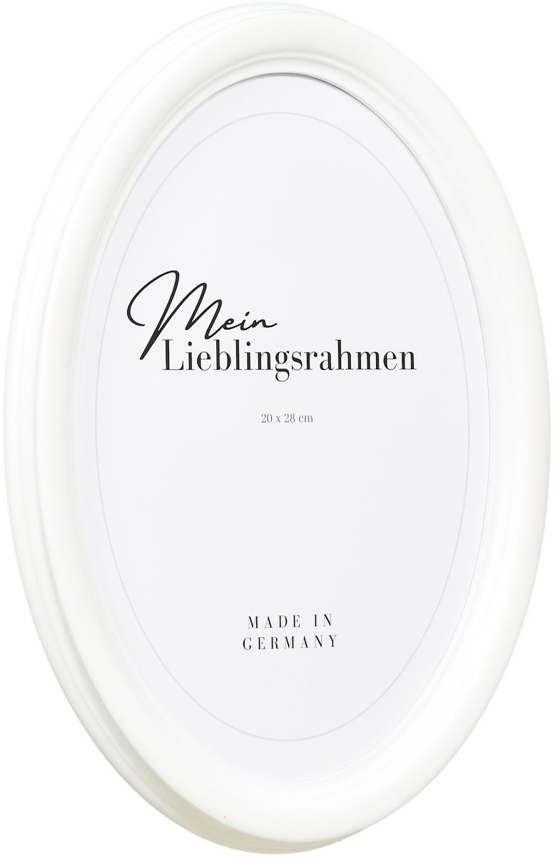 Ovalrahmen-Profil HB, weiss - Seitenansicht Seitenansicht eines Ovalrahmens in der Farbe Weiss