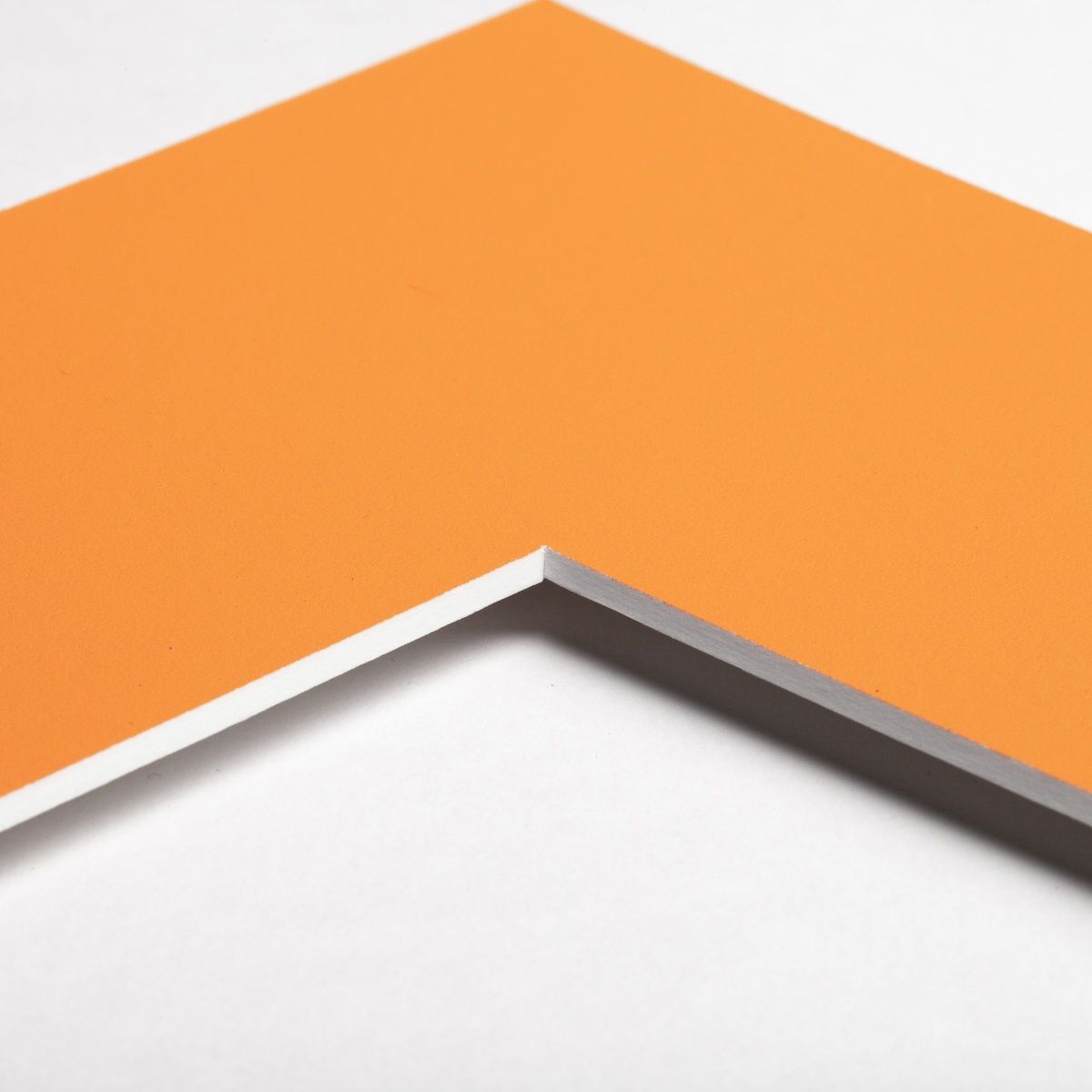 Zubehör Passepartout, Farbe orange - Ecke Ecke eines Passepartouts in der Farbe orange