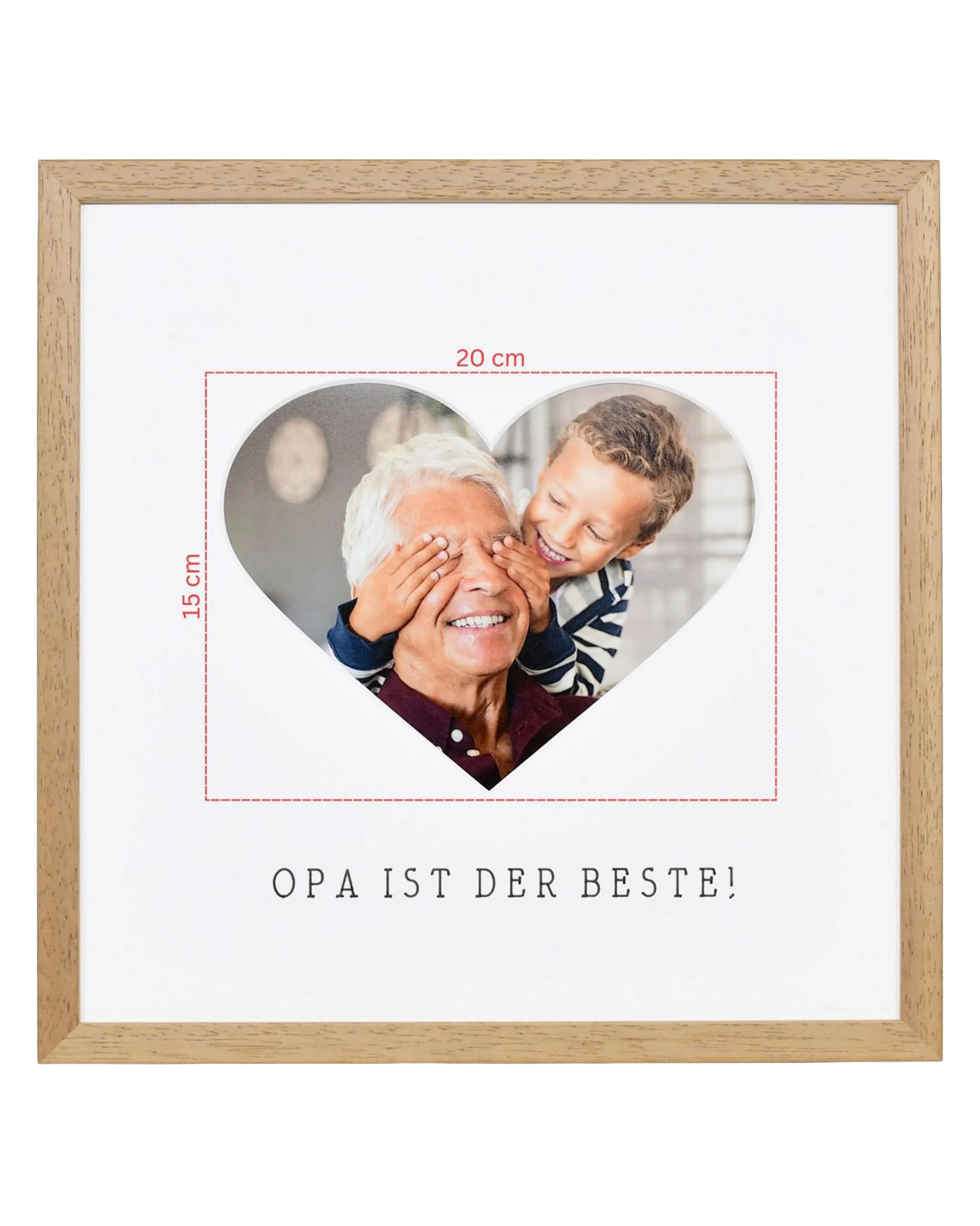 Bilderrahmen Herz "Opa" 30x30cm