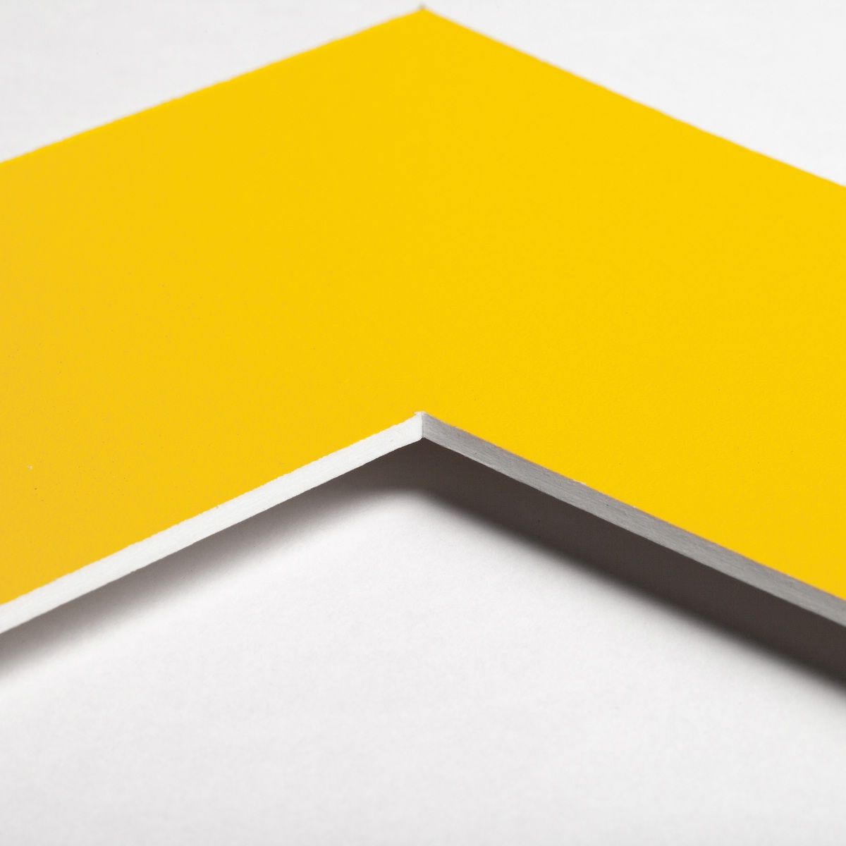 Zubehör Passepartout, Farbe sun - Ecke Ecke eines Passepartouts in der Farbe sun