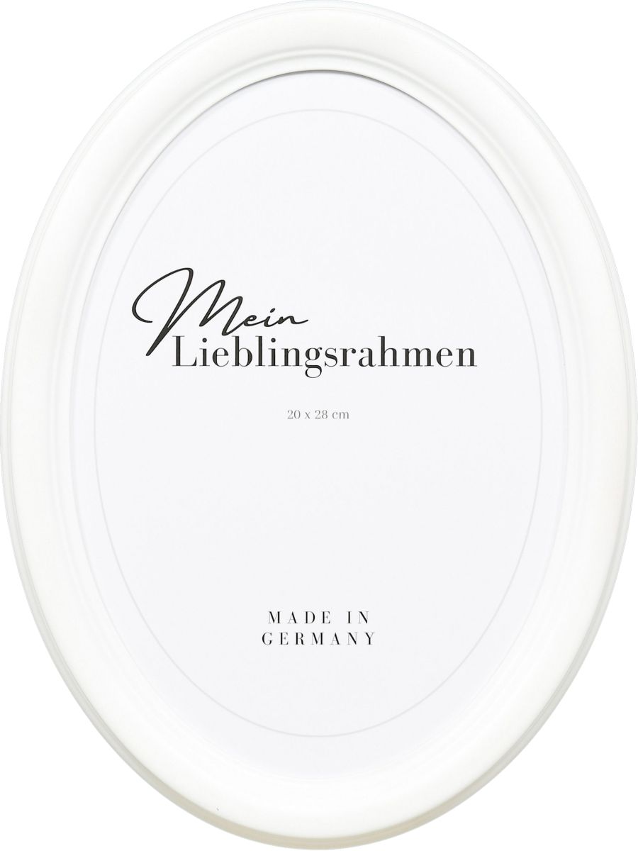 Ovalrahmen-Profil HB, weiss - Frontansicht Frontansicht eines Ovalrahmens in der Farbe Weiss