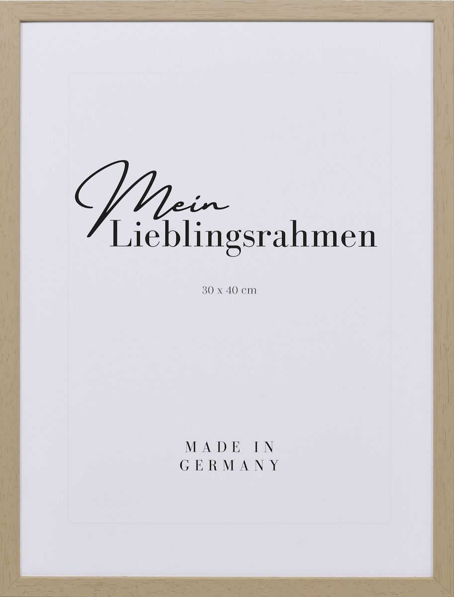 Holz-Profil 35, hellbraun - Frontansicht Frontansicht eines hellbraunen Holzrahmens 18x24cm