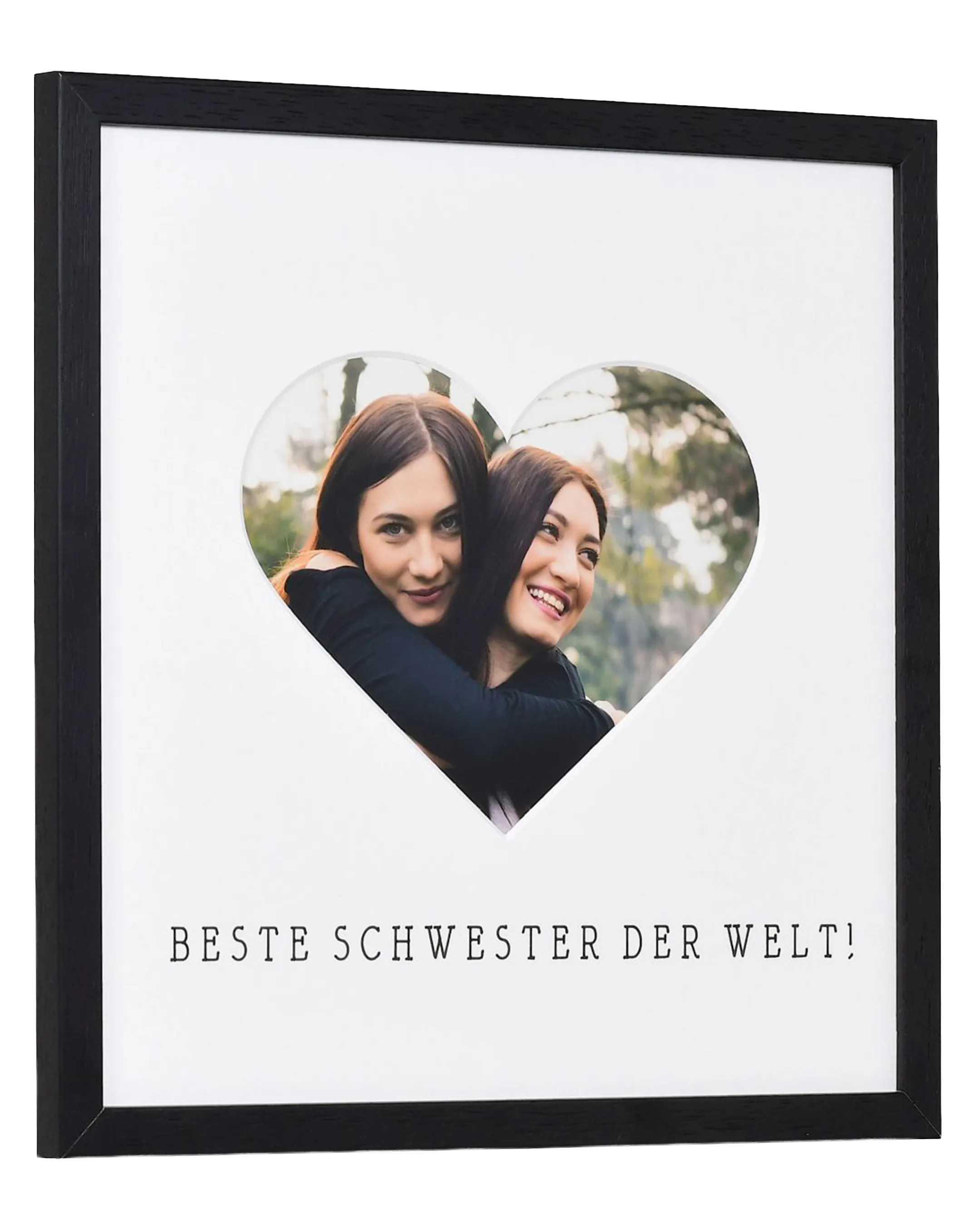 Bilderrahmen Herz "Schwester" 30x30cm