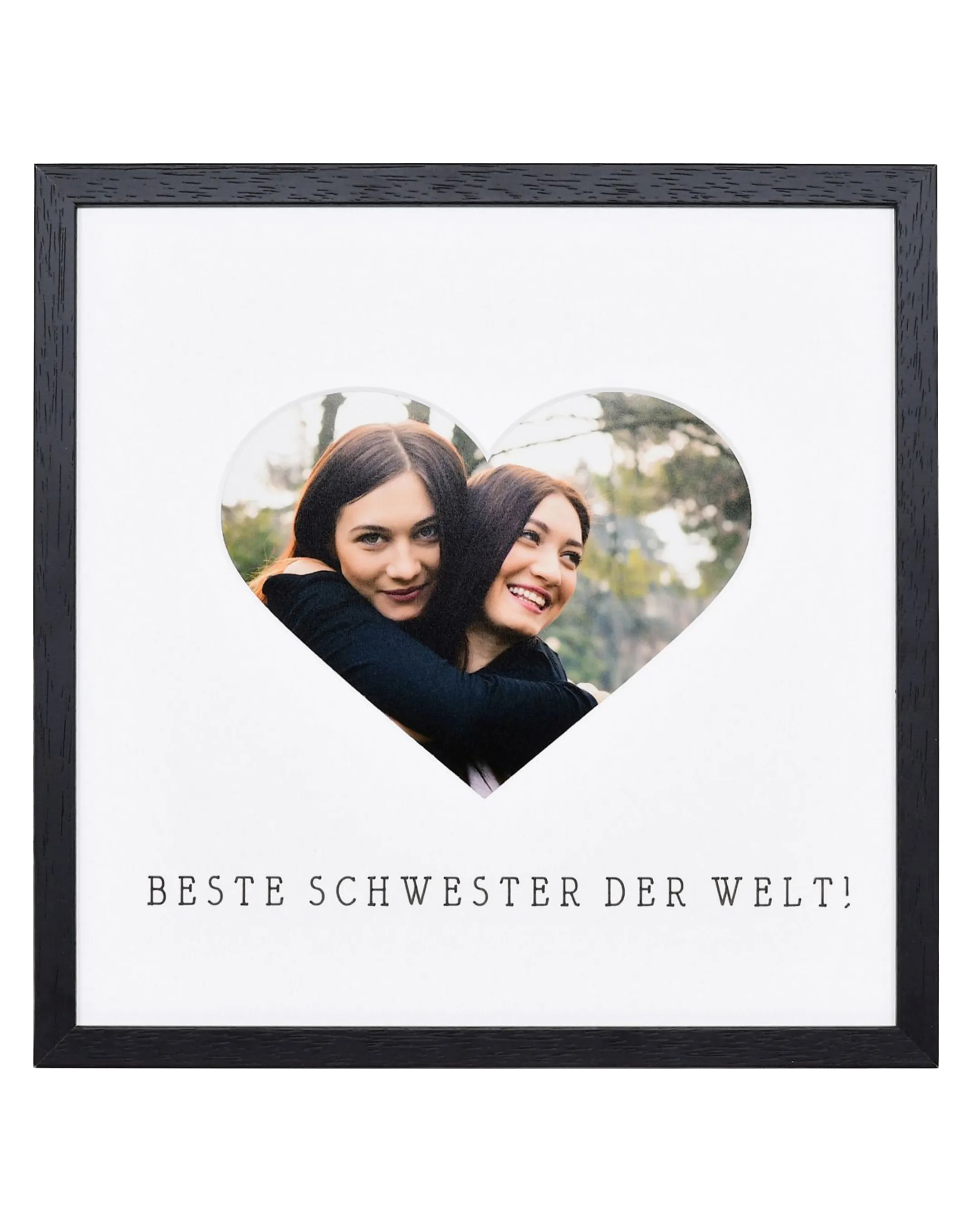 Bilderrahmen Herz "Schwester" 30x30cm
