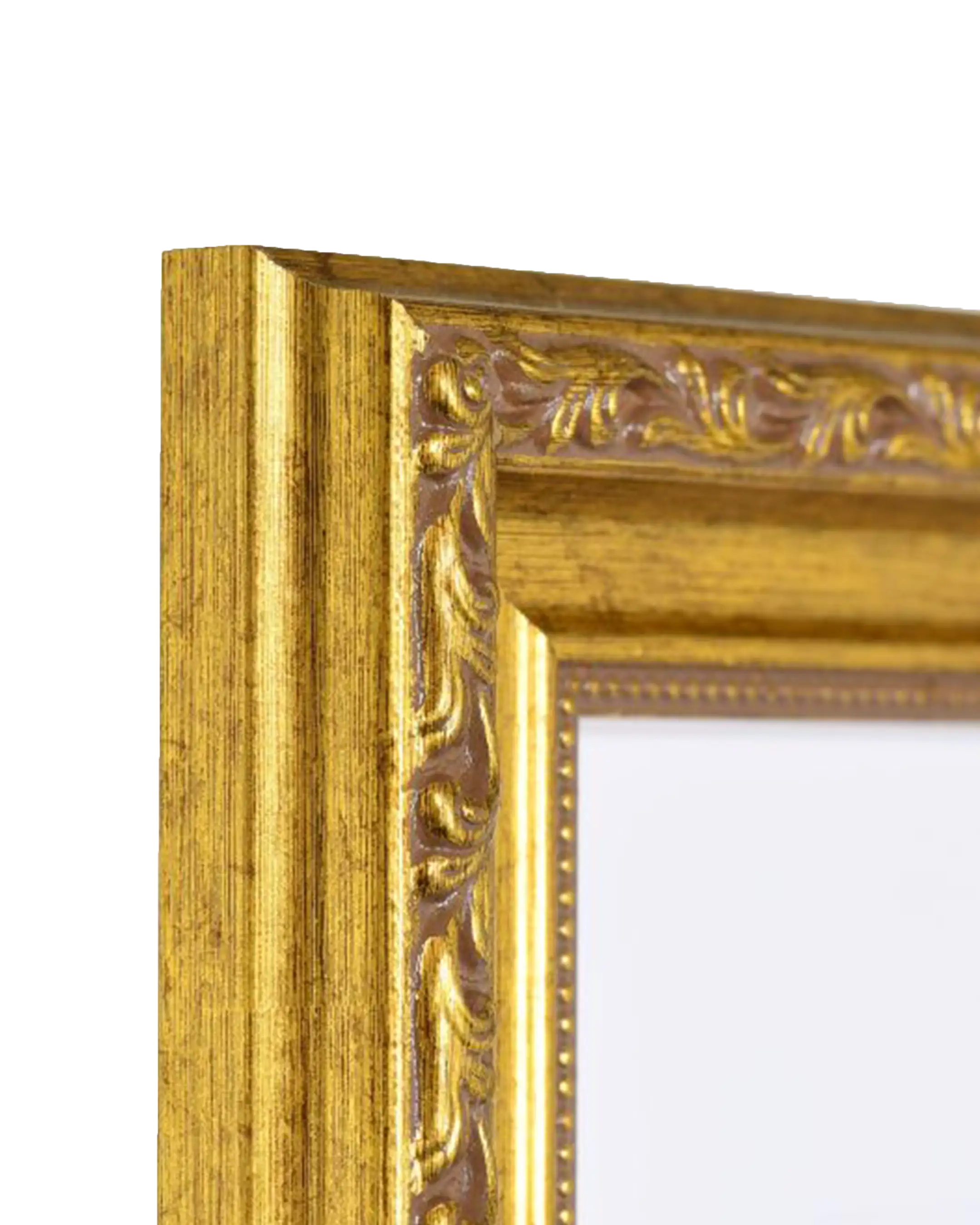 Vintage Bilderrahmen Holz Lysann Altgold – Detailansicht