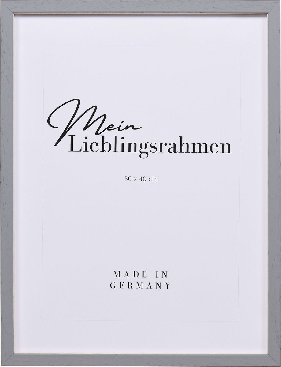 Holz-Profil 35, hellgrau - Frontansicht Frontansicht eines modernen, hellgrauen Rahmens für Poster