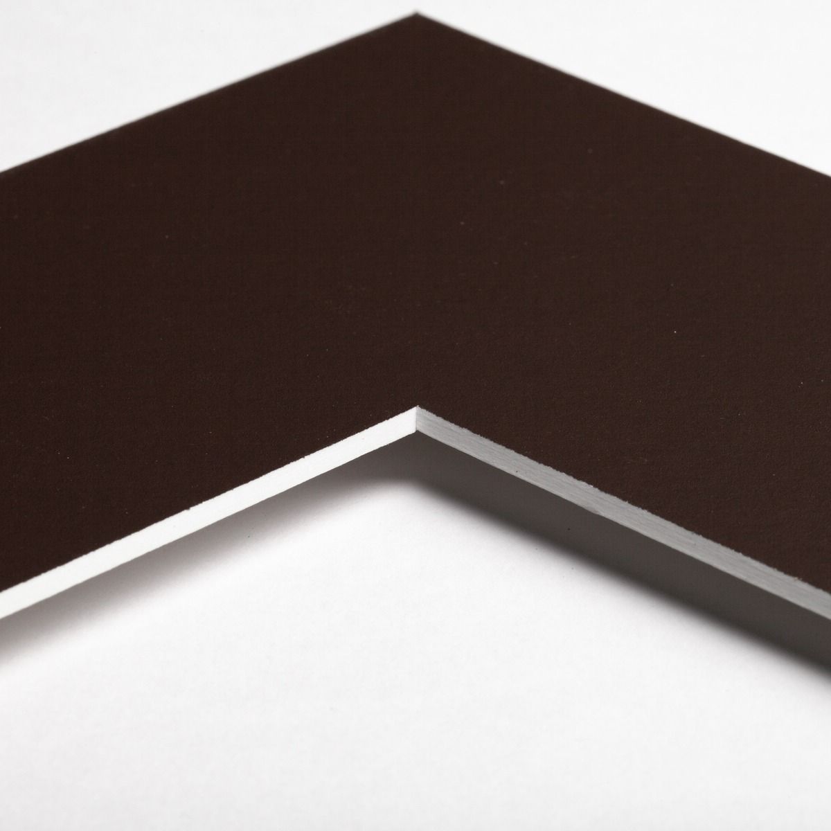 Zubehör Passepartout, Farbe coffee - Ecke Ecke eines Passepartouts in der Farbe coffee