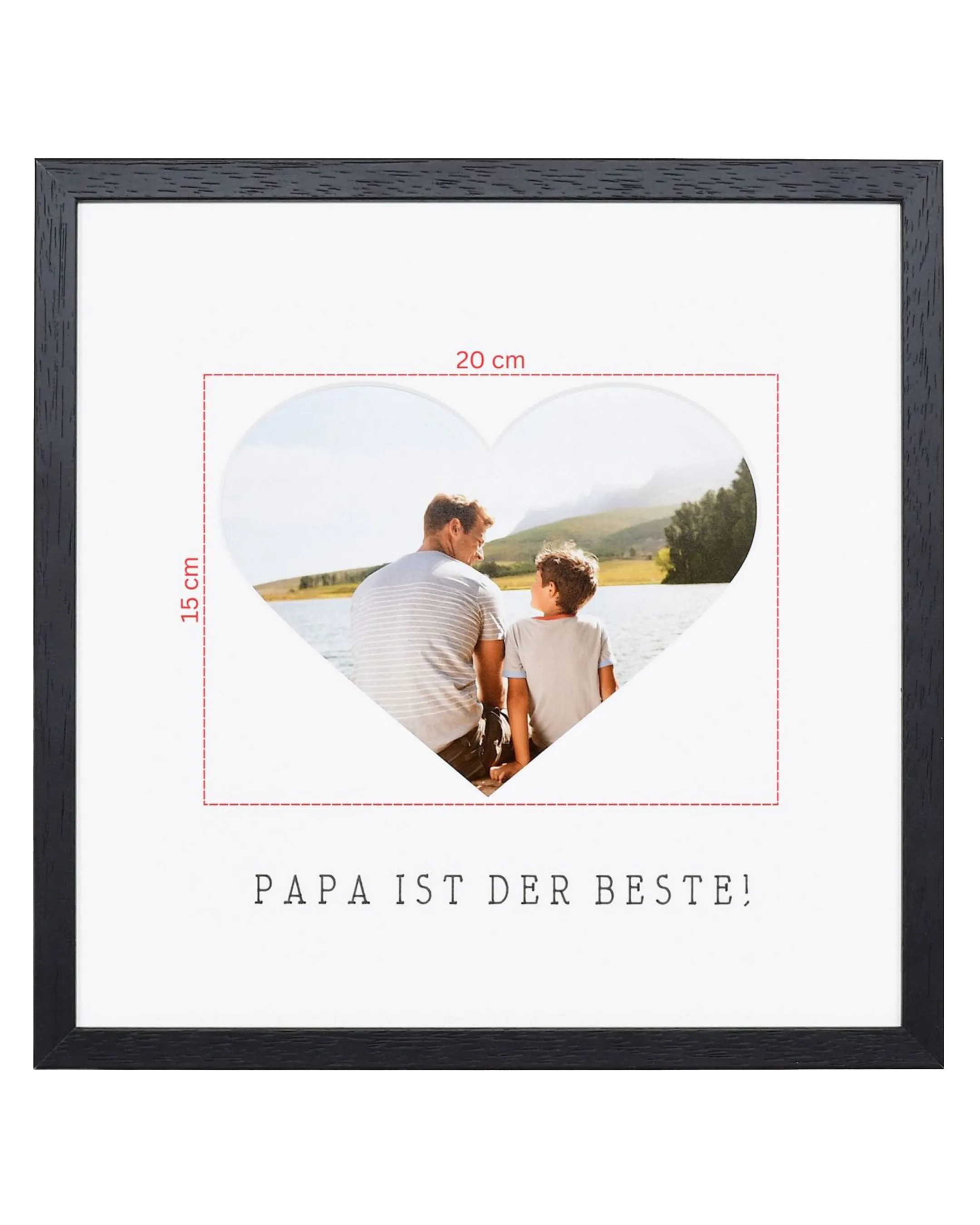 Bilderrahmen Herz "Papa" 30x30cm
