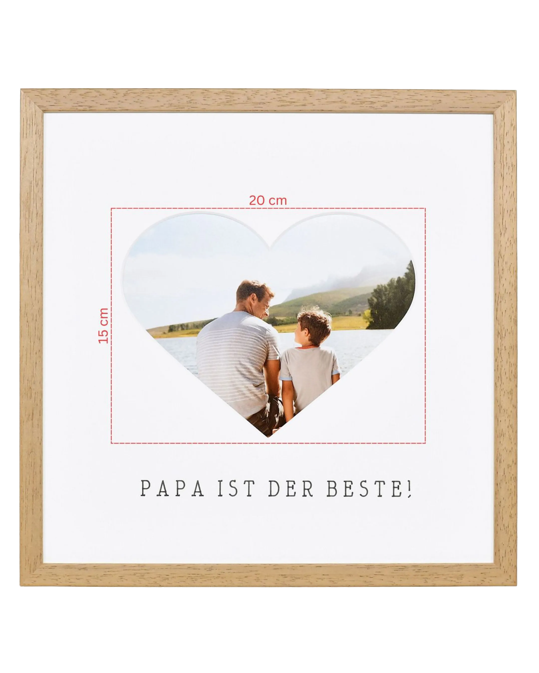 Bilderrahmen Herz "Papa" 30x30cm